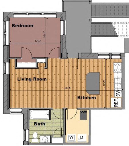 Floor plan for studio